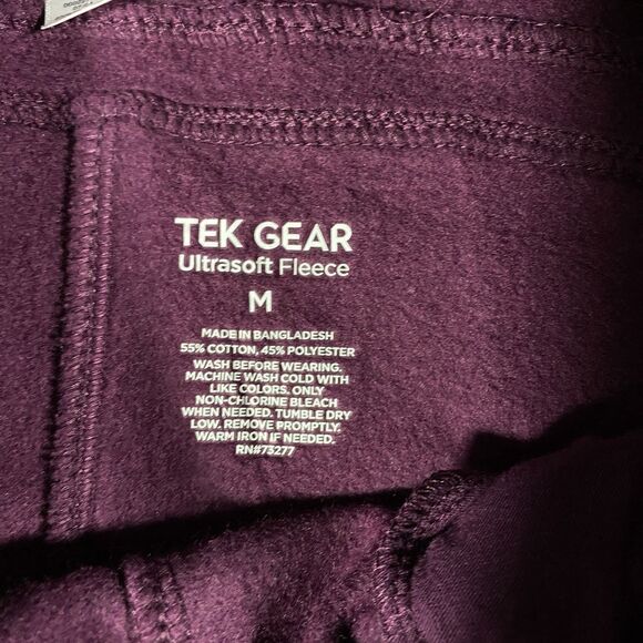 Tek Gear Mid Rise Jogger Women's Sz M Ultrasoft Fleece Lined Plum Purple NWT - Picture 3 of 7